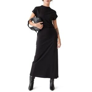& OTHER STORIES
Drawstring Ruched Midi Dress In Black Organic Cotton M